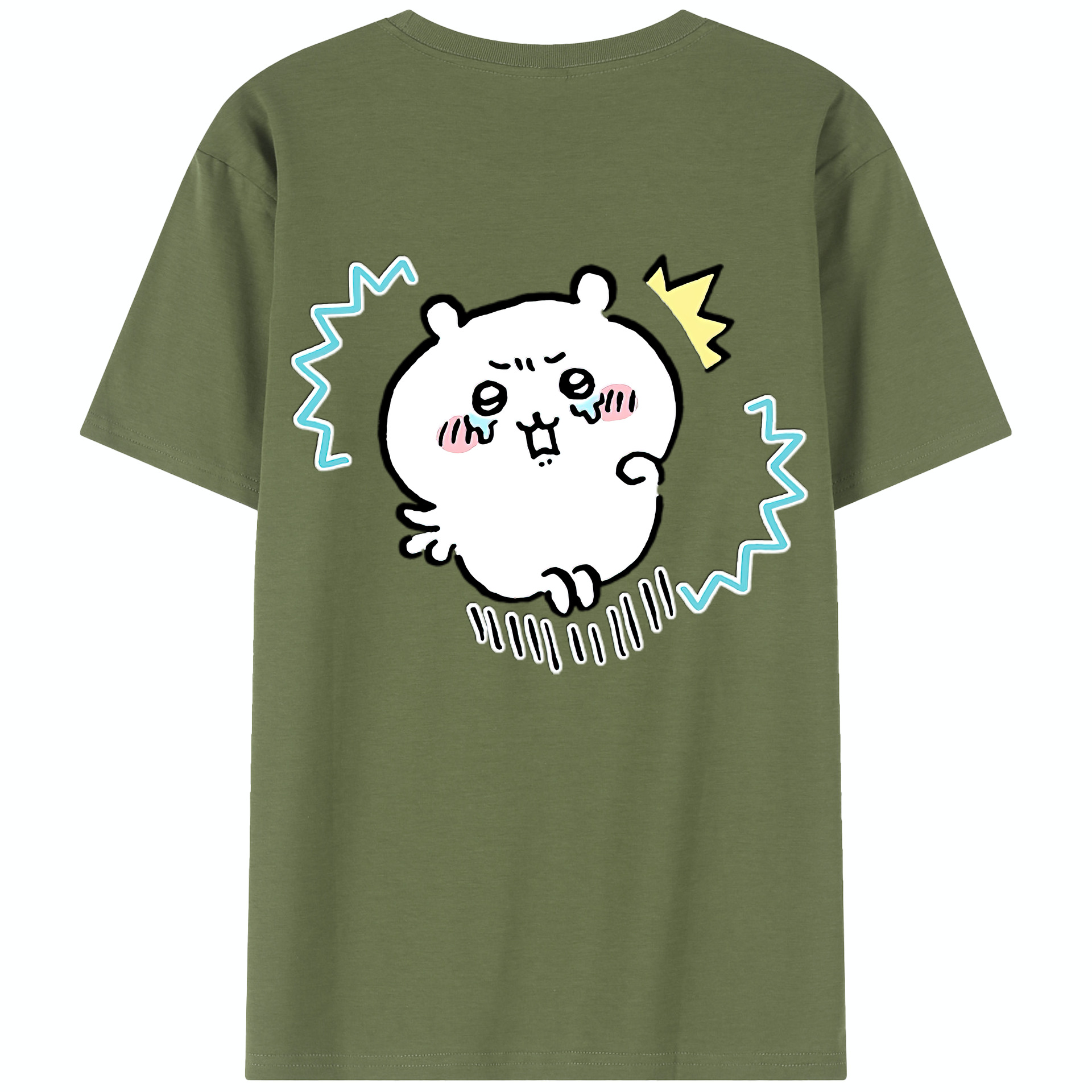 （画像用） ちいかわ ちいかわ Chii-kawa chiikawa 綿100％半袖Tシャツ（背面プリント）